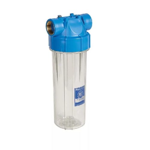 Aquafilter 10″-os Szűrőház 1/2″ csatlakozással, átlátszó házzal, dupla „O” gyűrűs